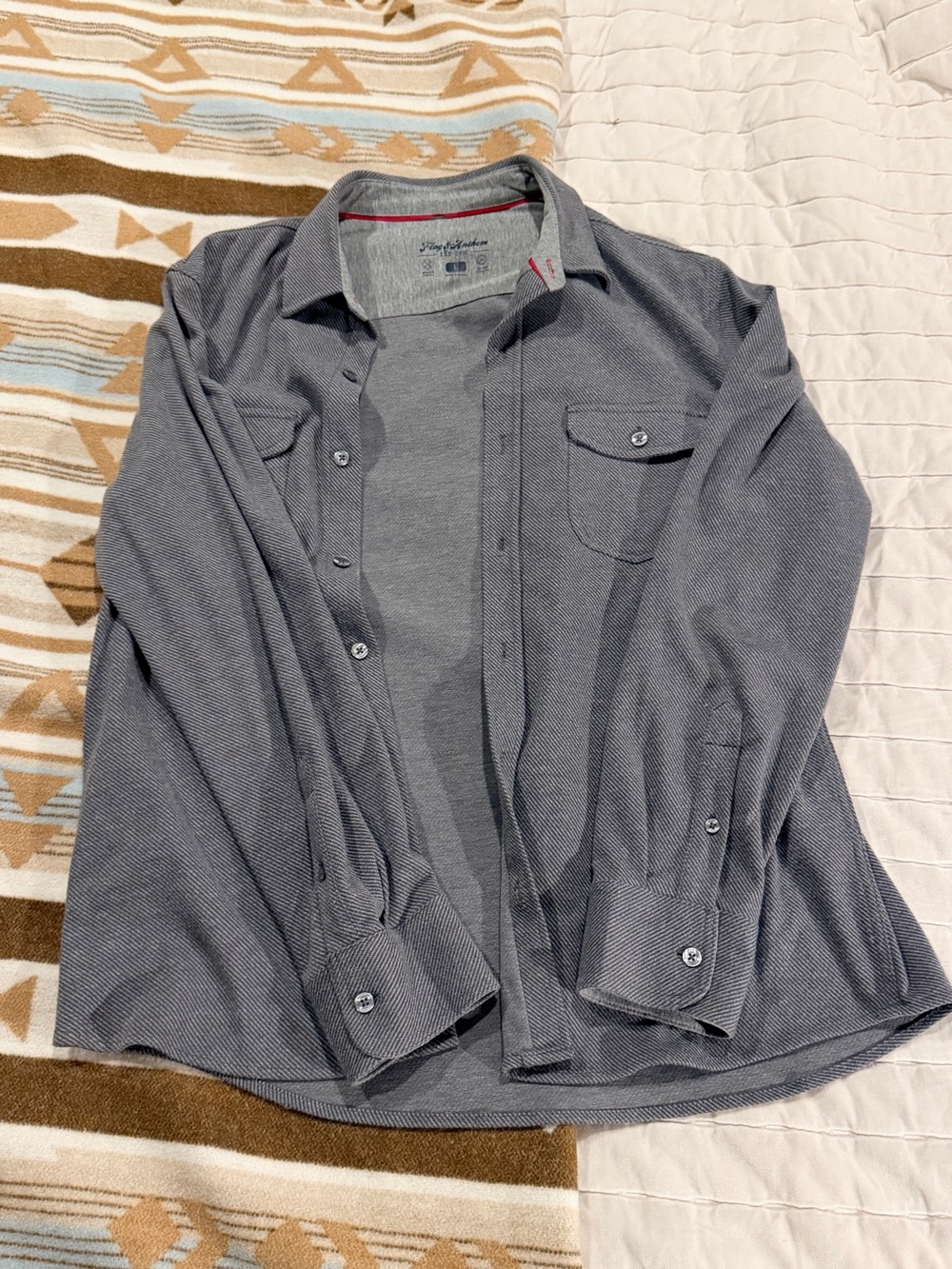 Flag & Anthem Hero Solid Twill Knit Flannel Shirt (Men’s Large)